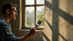 Rénover un enduit mur ancien dans le salon