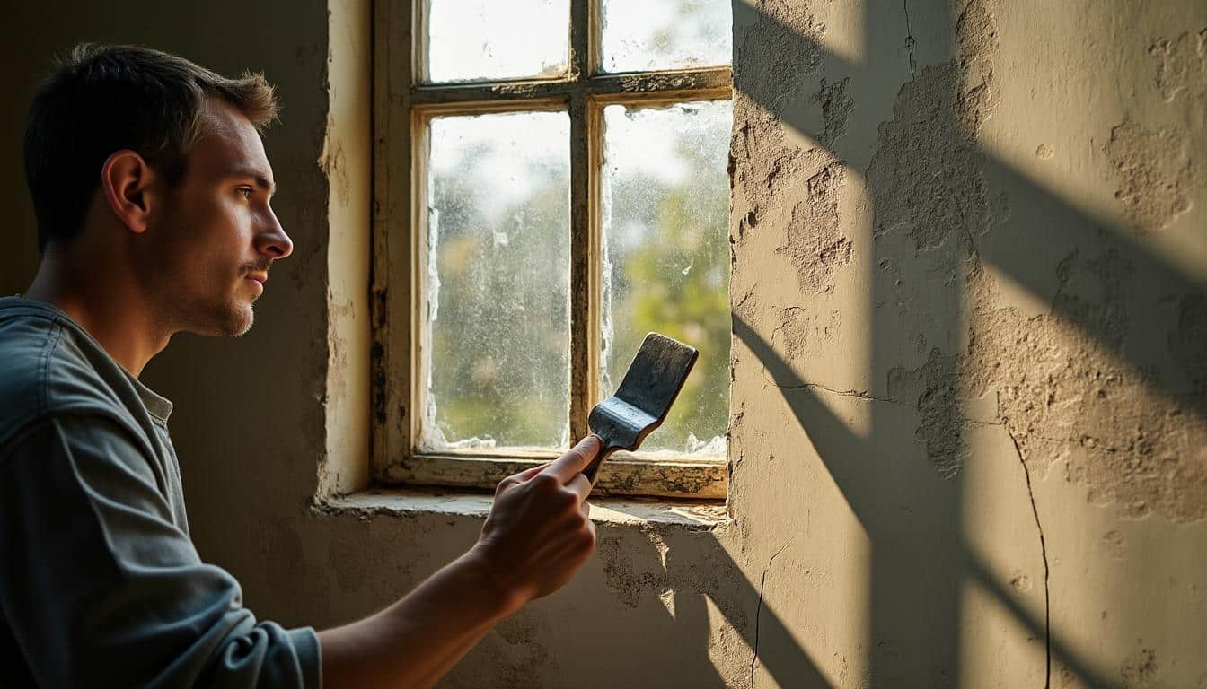 Rénover un enduit mur ancien dans le salon