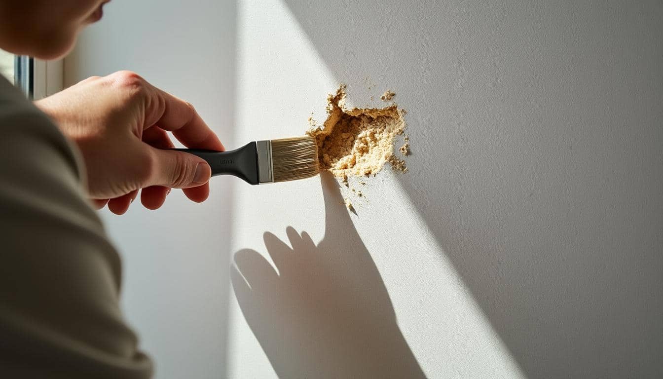 Comment réparer un enduit mur fissuré au plafond ?