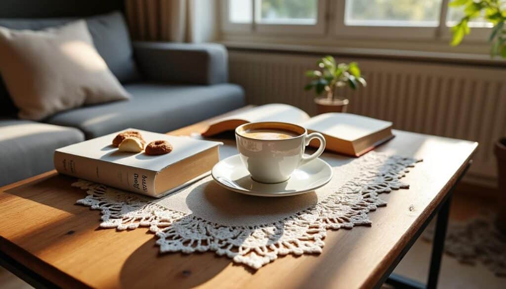 Utiliser un napperon dans la décoration de votre table basse de salon