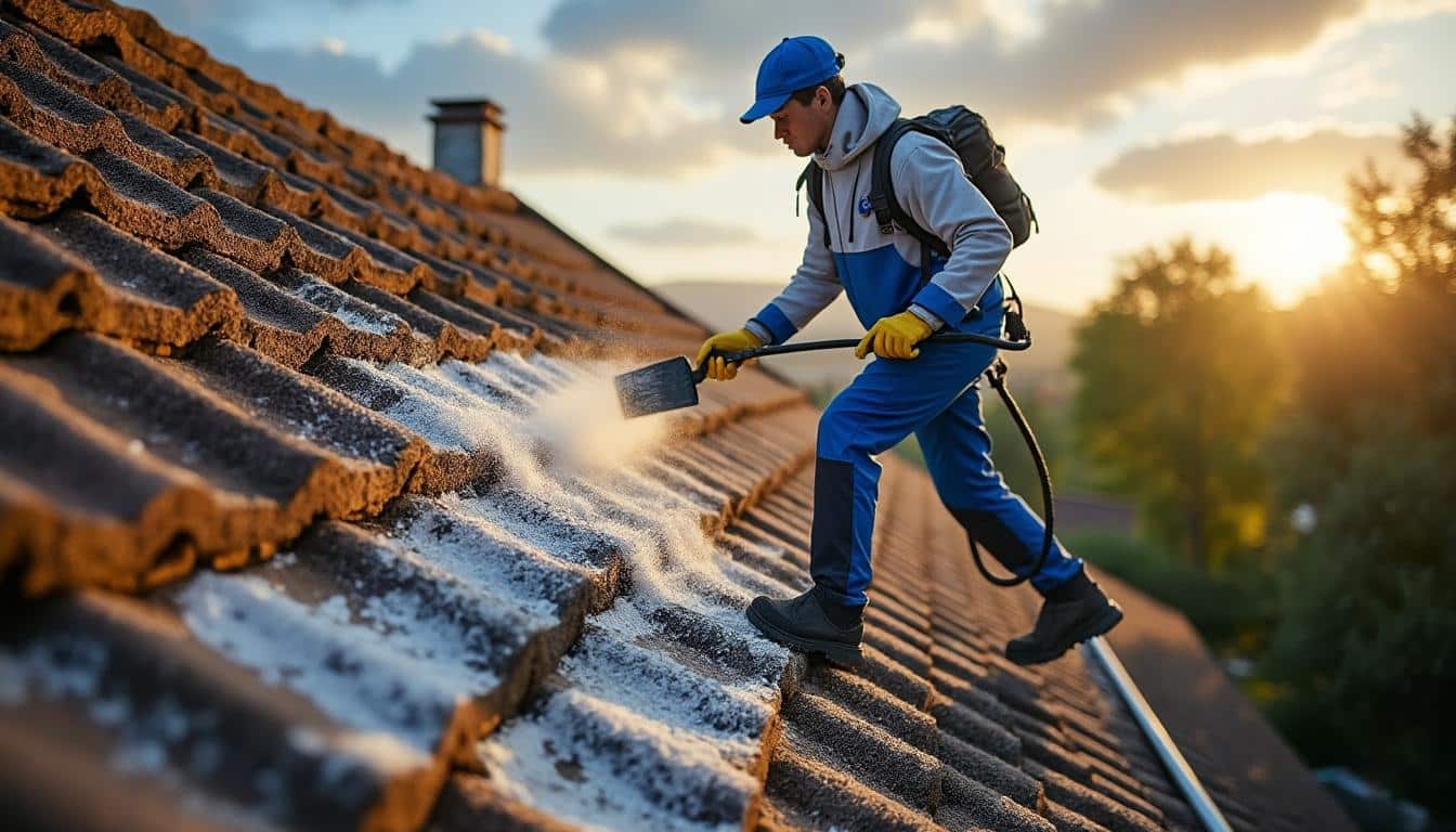 Illustration: Pourquoi utiliser un anti mousse adapté à la toiture en ardoise est essentiel ?