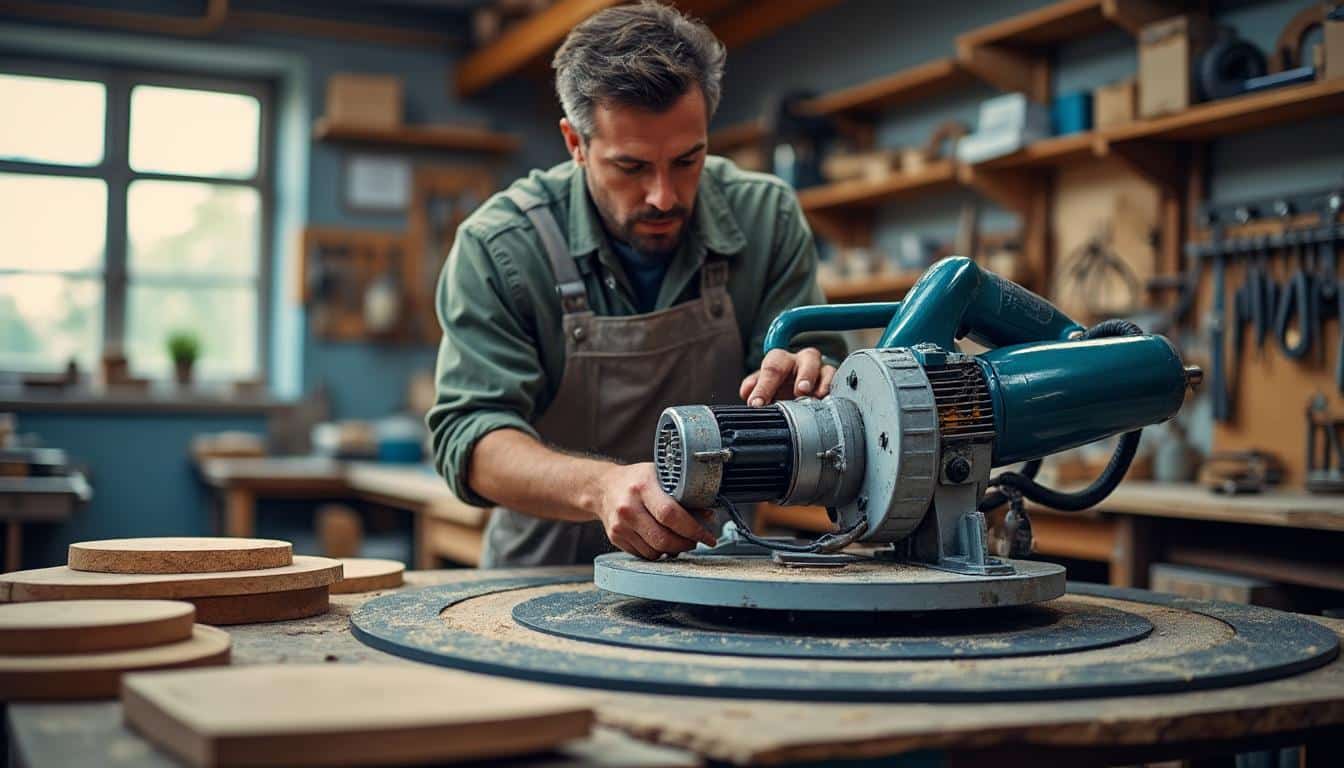 Illustration: Comprendre le rôle essentiel du moteur dans une scie circulaire sur table