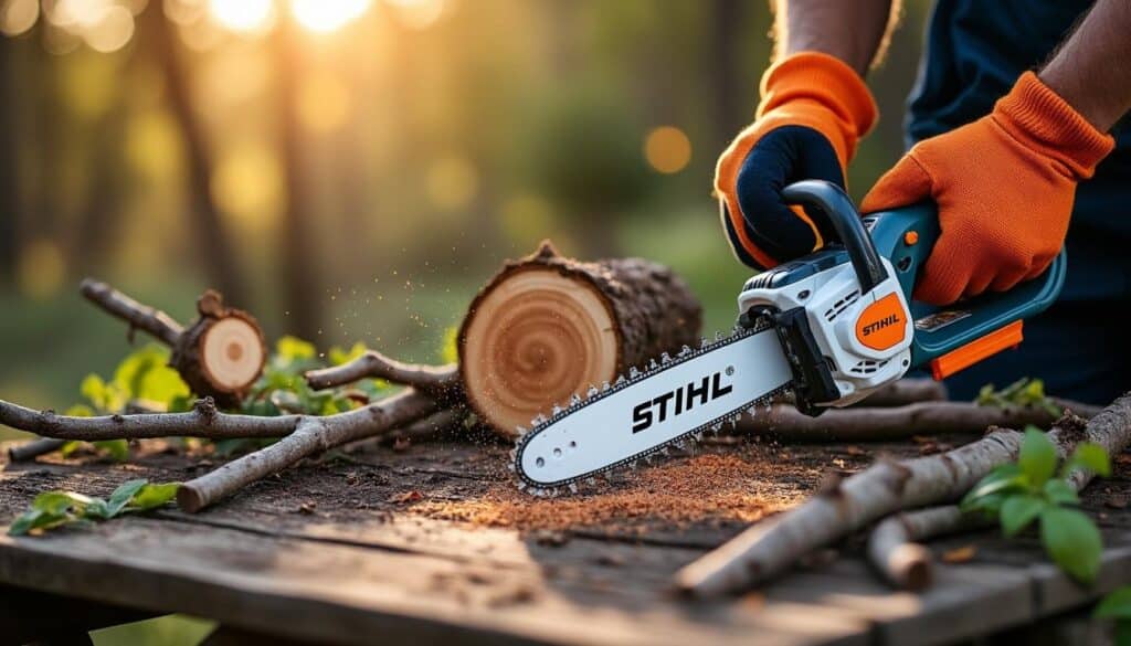 Scie à main Stihl à batterie : performance et maniabilité au top