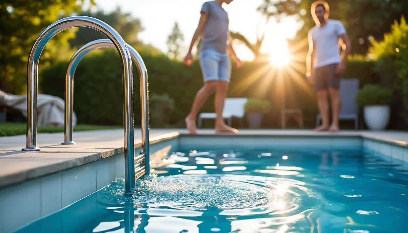 Illustration: Comprendre les caractéristiques des échelles en inox pour piscines hors sol