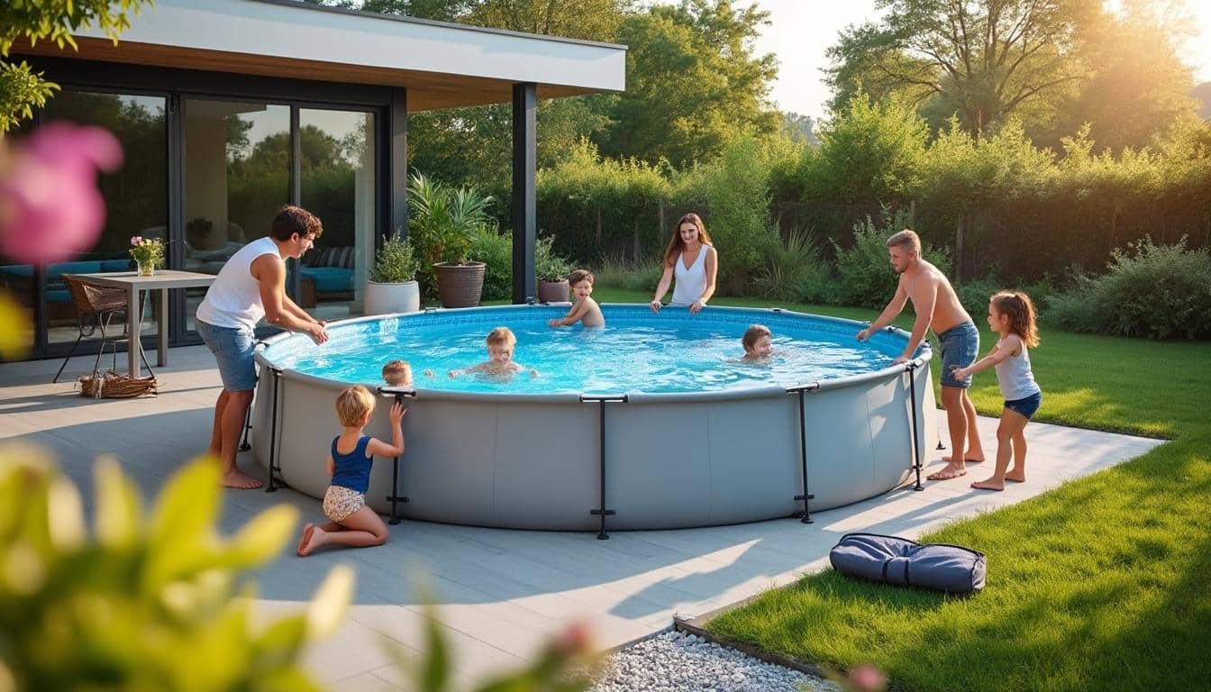 Piscine en coque hors sol : installation rapide et design moderne