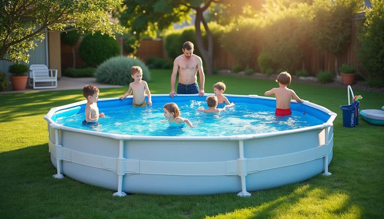 Illustration: Comprendre la spécificité d’une piscine à structure en PVC hors sol