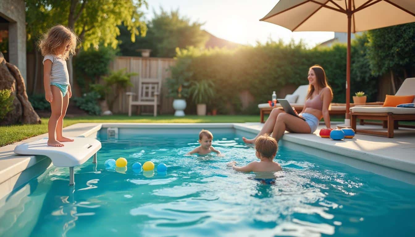 Illustration: Pourquoi opter pour un plongeoir spécialement conçu pour une piscine hors sol ?