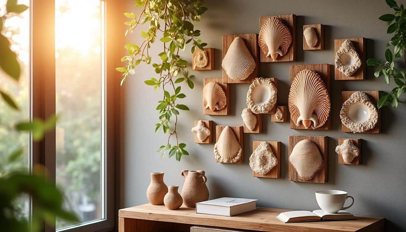 Illustration: Plonger dans l’univers d’une décoration murale en coquillage naturelle et élégante