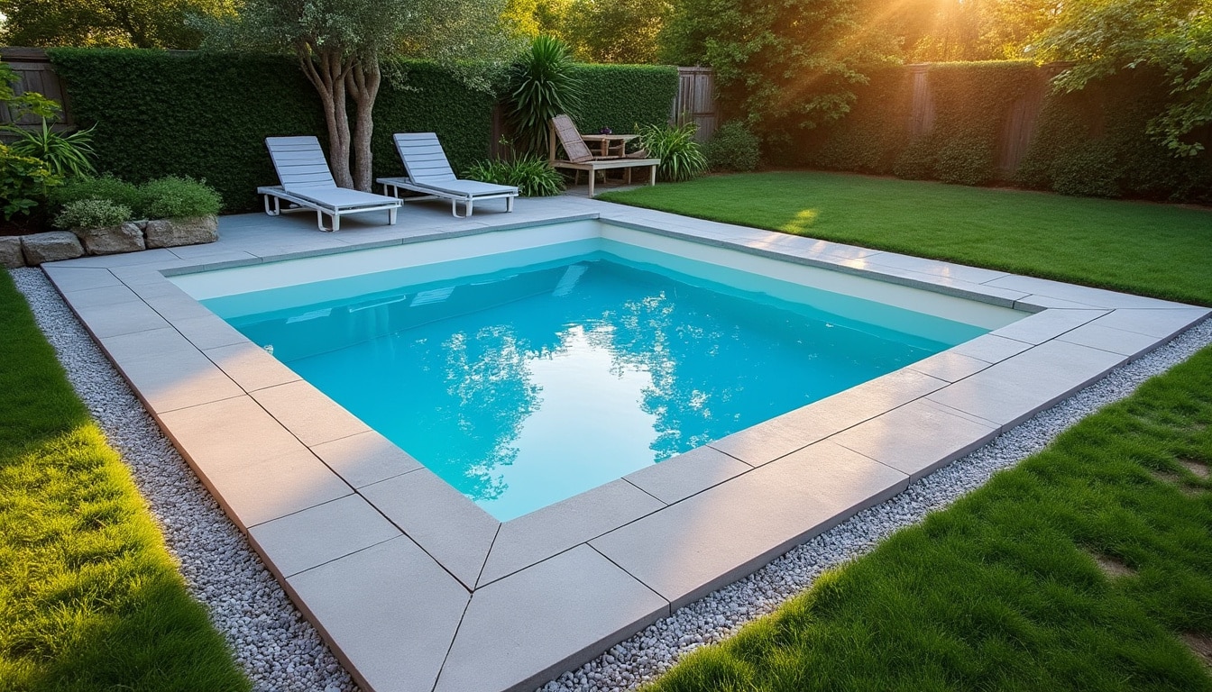 Illustration: Comprendre le concept d’une piscine carrée de 3x3 m avec hauteur d’environ 1,20 m
