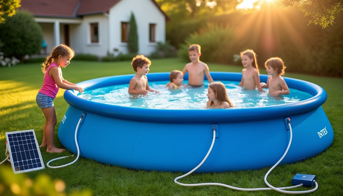 Illustration: Comprendre les solutions de chauffage adaptées aux piscines Intex hors sol